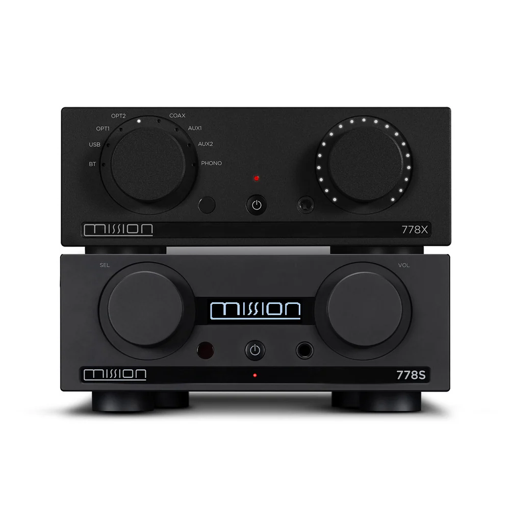 Mission 778X Stereo Amplifier with 778S Streamer Bundle - Black