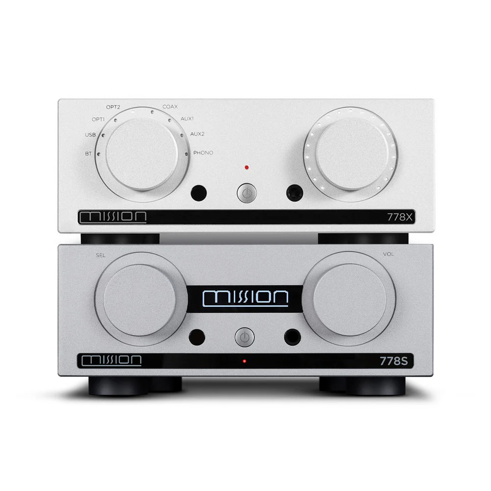 Mission 778X Stereo Amplifier with 778S Streamer HiFi Bundle - Silver