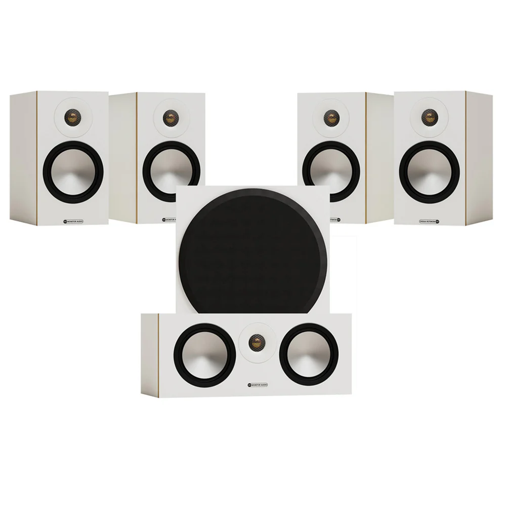 Monitor Audio Bronze 50 7G 5.1 Home Cinema Speaker Package – White