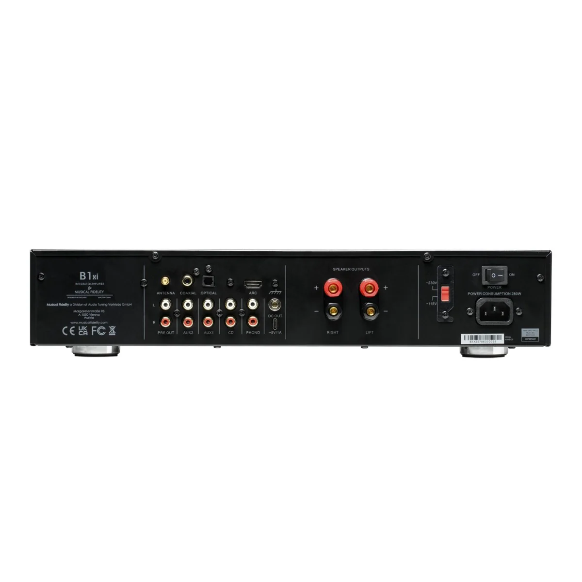 Musical Fidelity B1xi Integrated Amplifier with Klipsch R-60M Bookshelf Speakers Black HiFi Package - Image 4