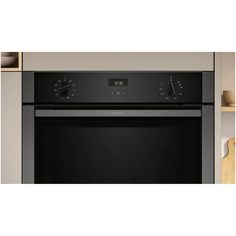 Neff B3ACE4AG3B N50 Slide and Hide 60cm Built In Electric Single Oven Graphite Grey A+ Rated - Image 5