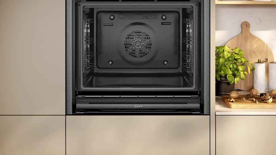 Neff B54CR71G0B N70 Slide and Hide Built-In Electric Single Oven Graphite Grey - Image 4