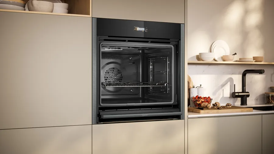 Neff B54CR71G0B N70 Slide and Hide Built-In Electric Single Oven Graphite Grey - Image 5