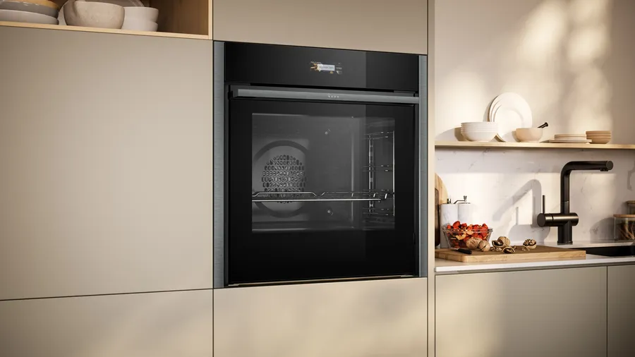 Neff B54CR71G0B N70 Slide and Hide Built-In Electric Single Oven Graphite Grey - Image 6