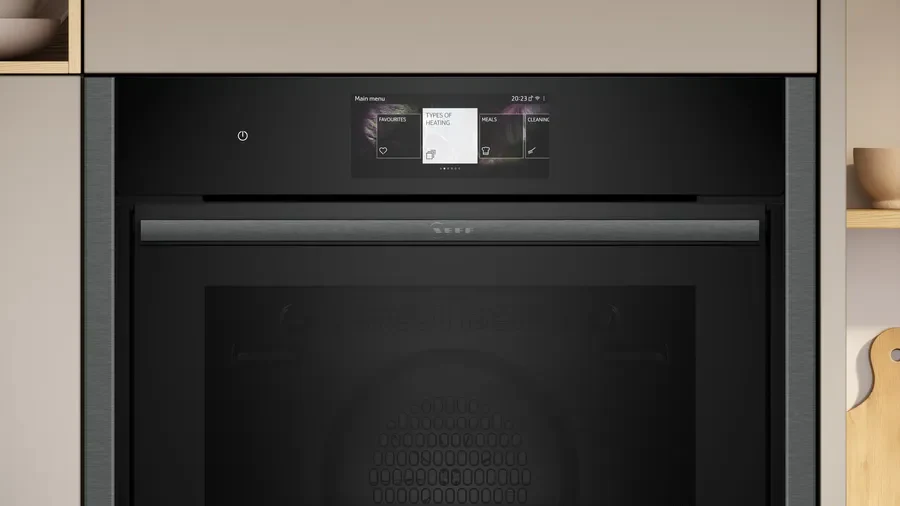 Neff B64CT73G0B N90 Slide and Hide Built-In Electric Single Oven Graphite - Image 2