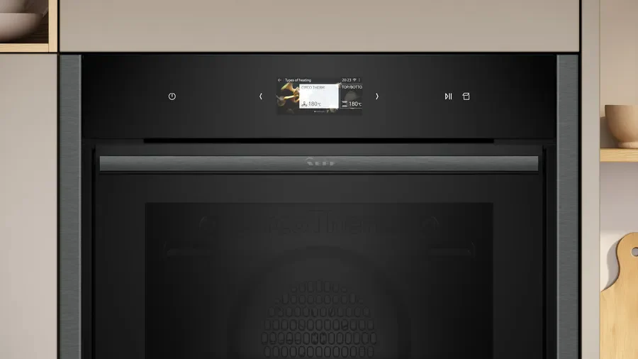 Neff B64FS31G0B N90 Slide and Hide Built-In Electric Single Oven Graphite - Image 2
