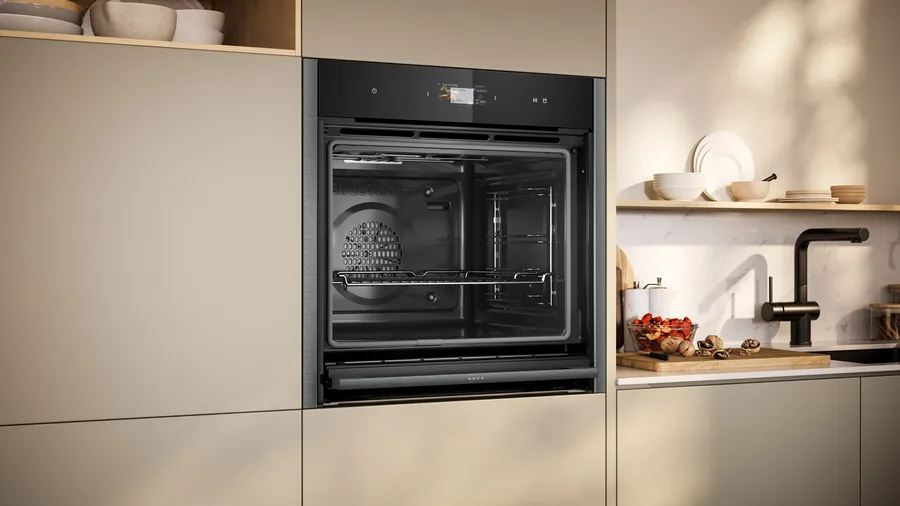 Neff B64VS71G0B N90 Slide and Hide Built-In Electric Single Oven Graphite - Image 4