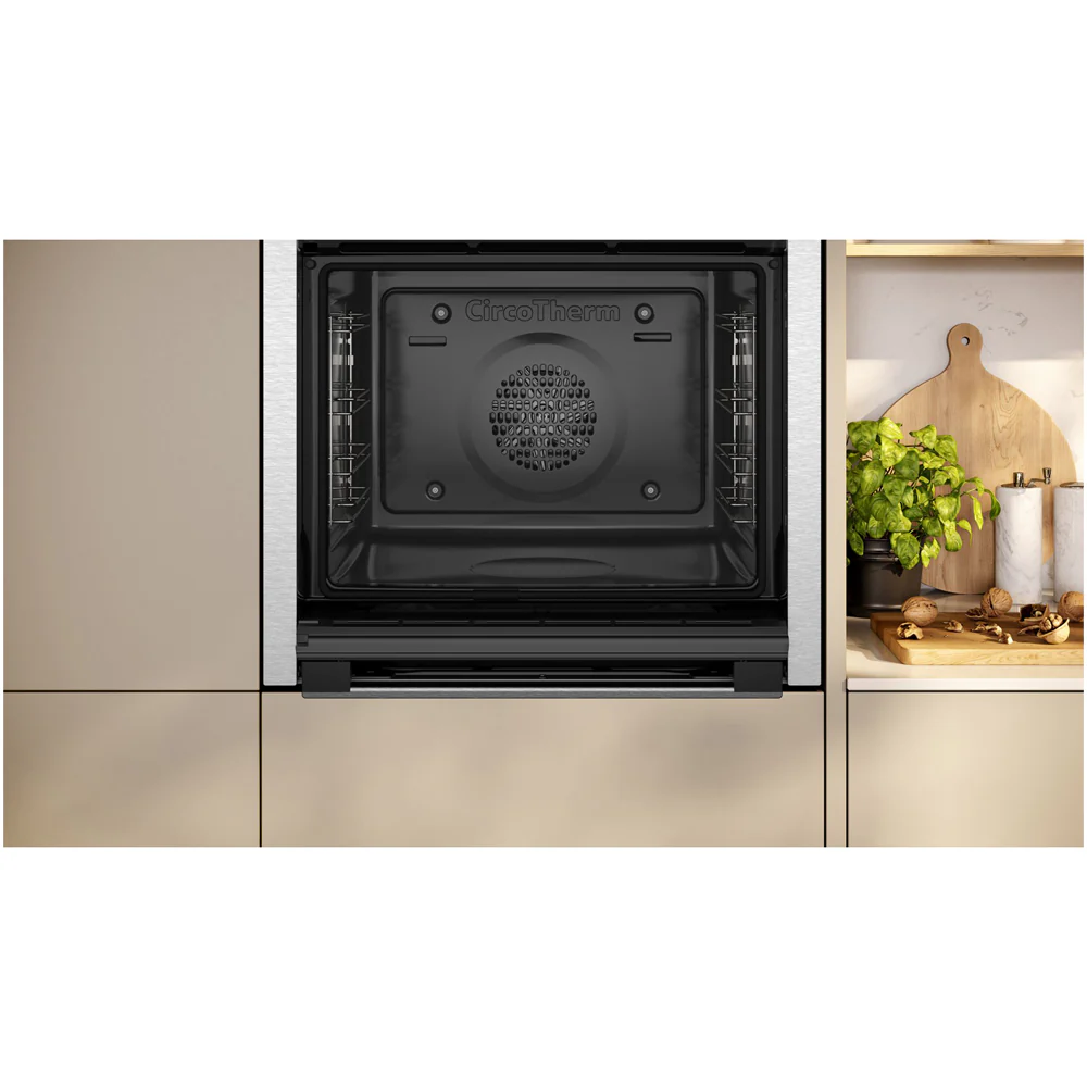 Neff B6ACH7AN7B N50 Slide and Hide Built In Self Cleaning Single Electric Oven Stainless steel - Image 2