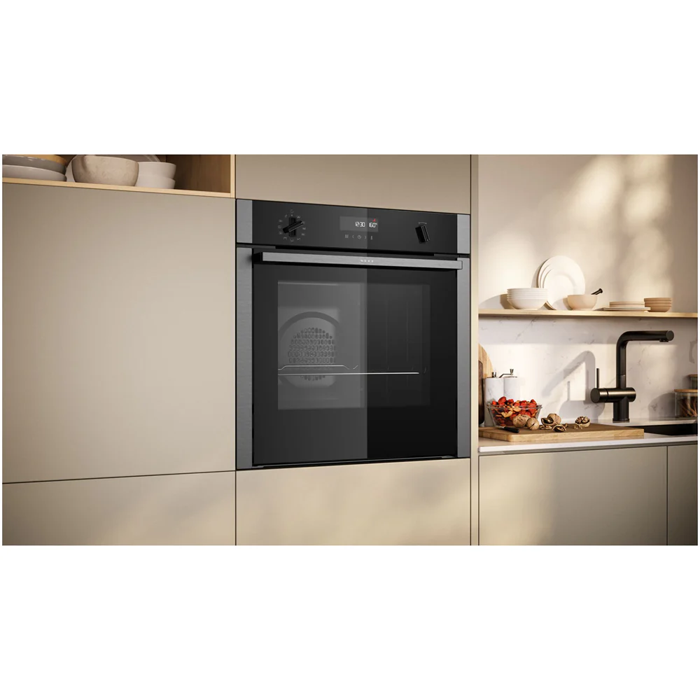 Neff B6ACH7AN7B N50 Slide and Hide Built In Self Cleaning Single Electric Oven Stainless steel - Image 4