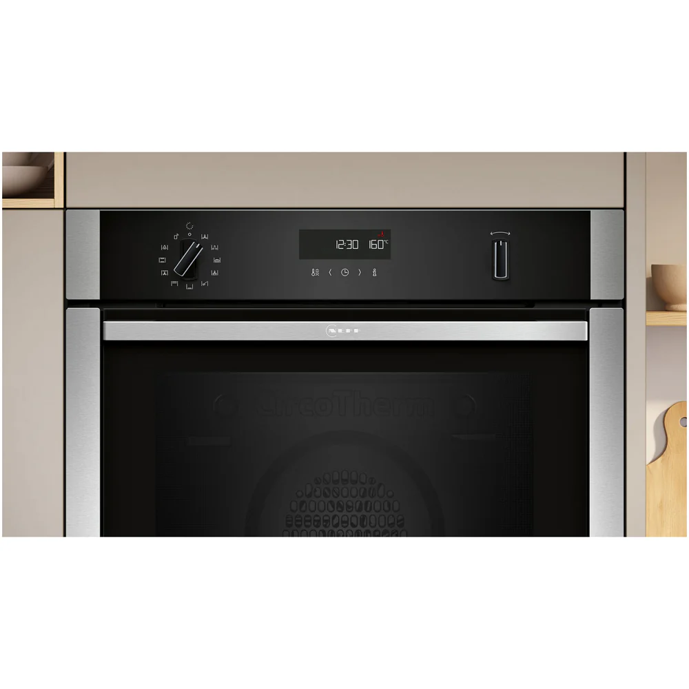 Neff B6ACH7AN7B N50 Slide and Hide Built In Self Cleaning Single Electric Oven Stainless steel - Image 5