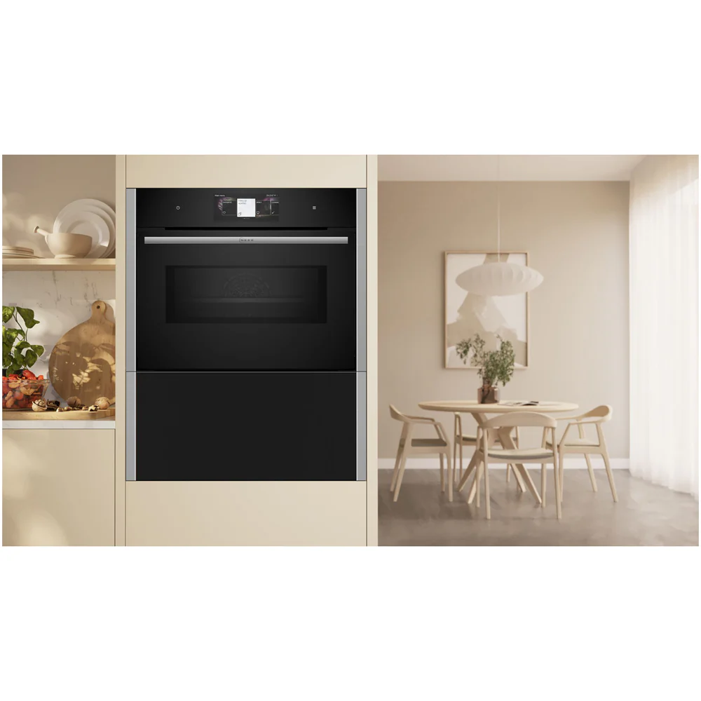 Neff N34HA11N1B 29cm Built in Warming Drawer Black Silver Stainless Steel - Image 4