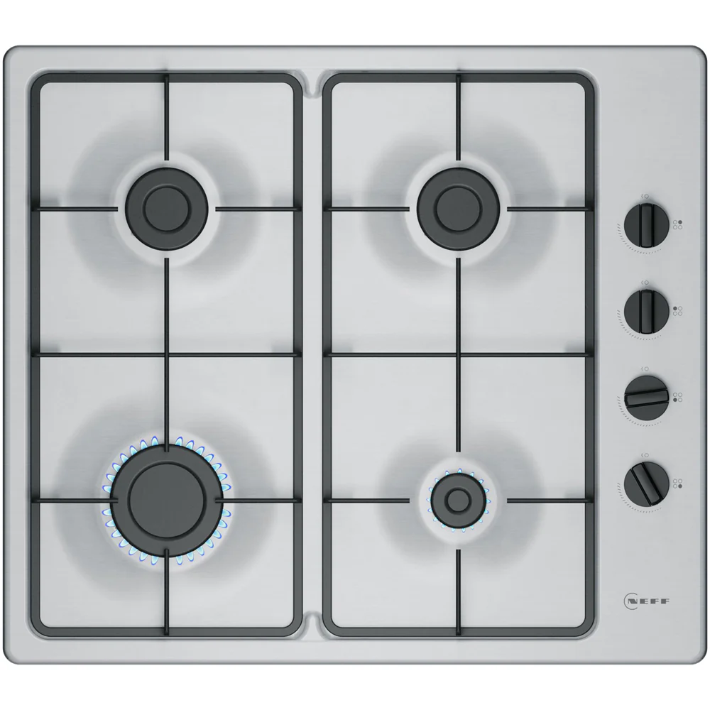 Neff T26BKP6N0 N30 60cm Stainless Steel Gas Hob