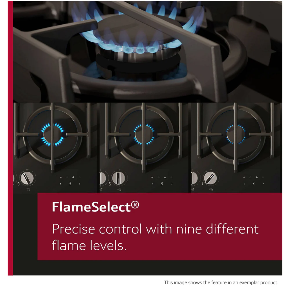Neff T27CIS8N0 N70 Falme Slelect 75cm Stainless Steel Gas Hob - Image 7