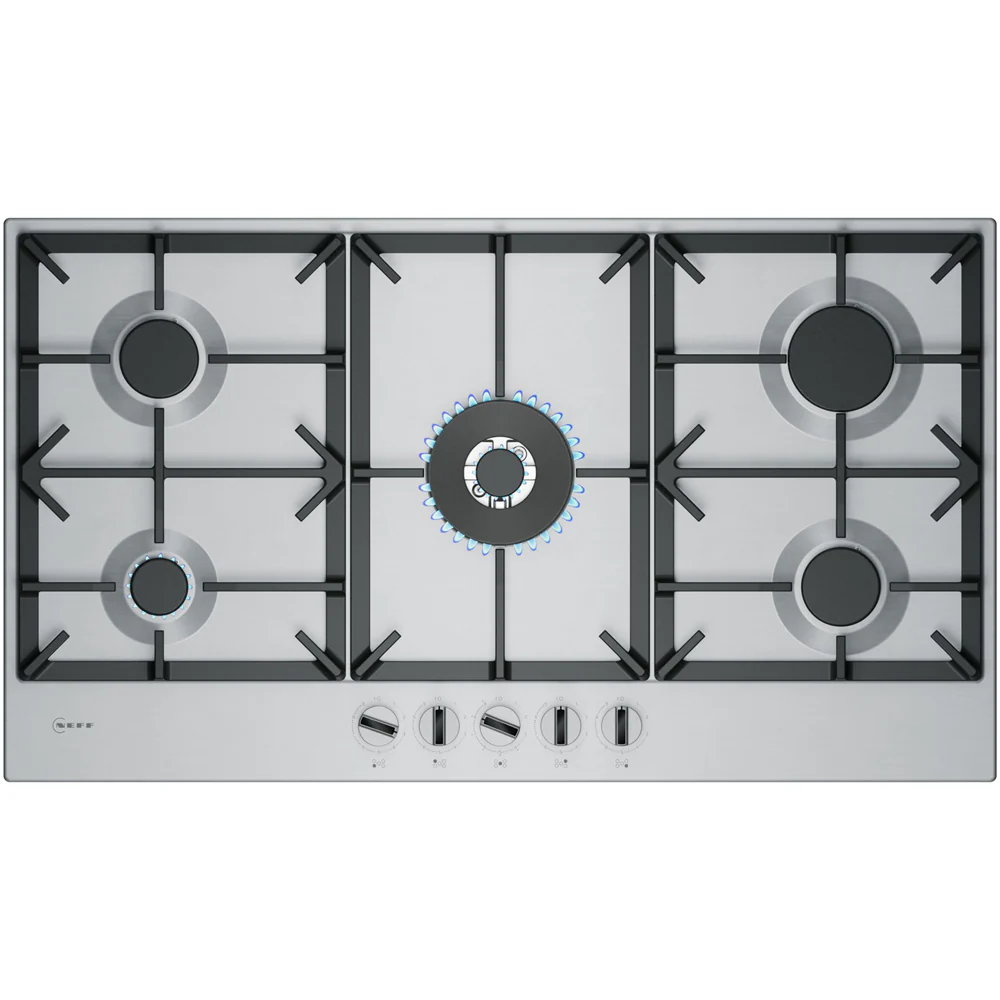 Neff T29CIR8N0 N70 Flame Select 90cm Stainless Steel Gas Hob
