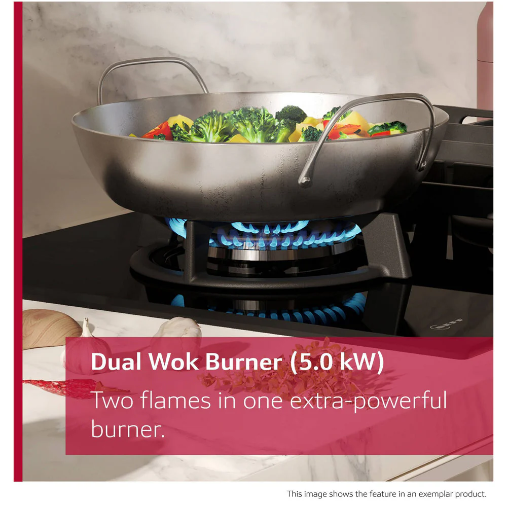 Neff T29CIR8N0 N70 Flame Select 90cm Stainless Steel Gas Hob - Image 7