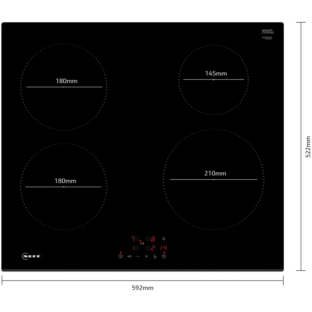 Neff T36FBE1L0G N30 60cm Induction Hob with Touch Control - Image 4