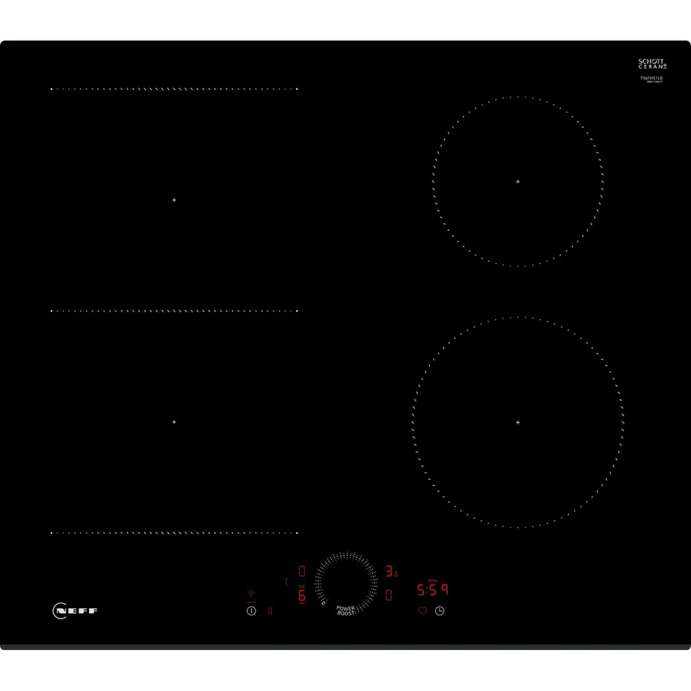 Neff T56FHS1L0KIT N70 60cm CombiZone Induction Hob with Pan Set Black - Image 3
