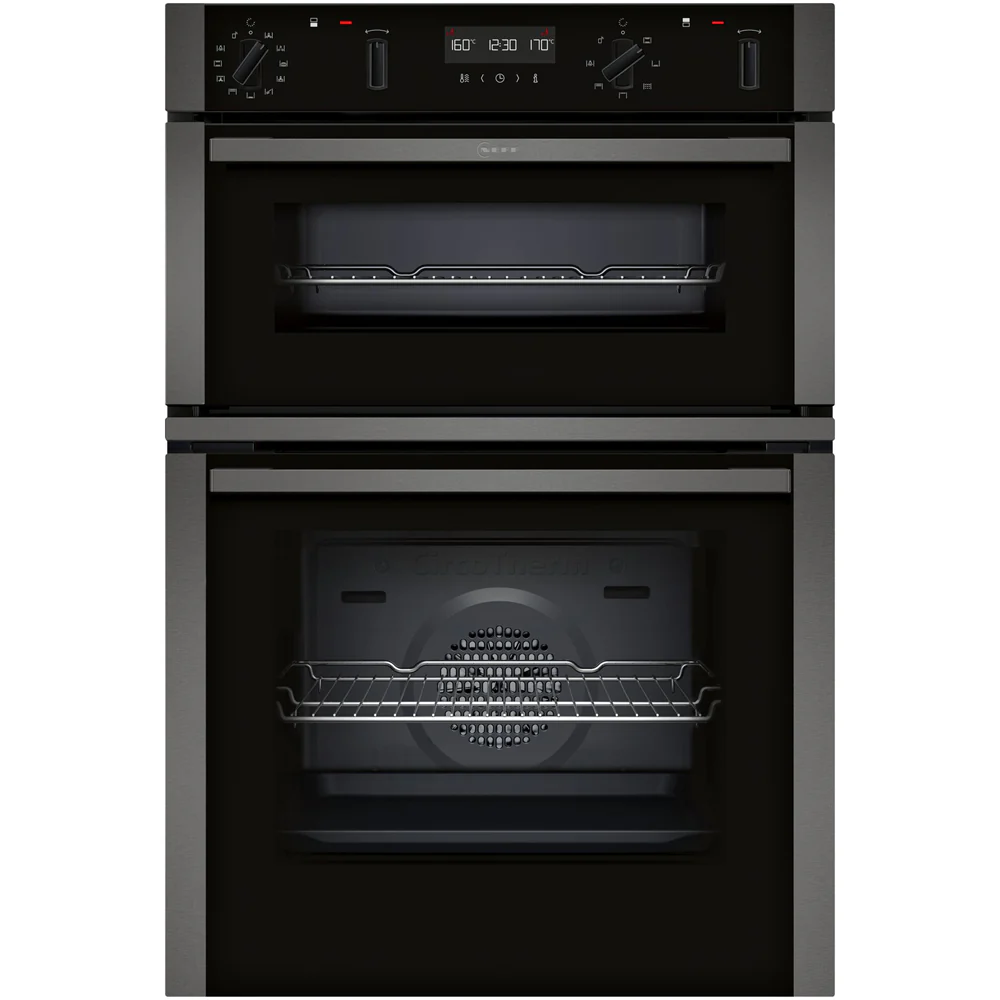 Neff U2ACH7AG7B N50 Built in Self Cleaning Electric Double Oven Graphite