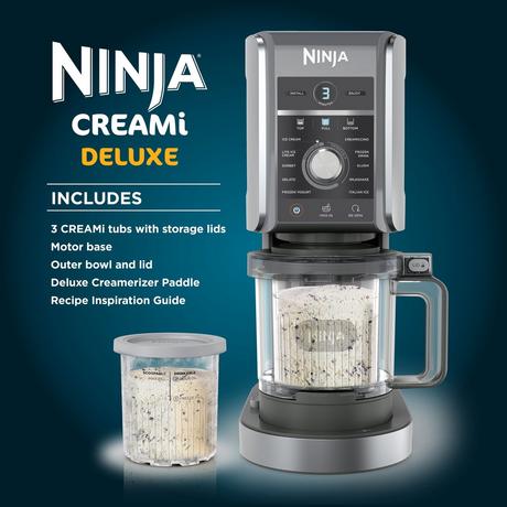 Ninja CREAMi Deluxe 10 in 1 Ice Cream and Frozen Drink Maker NC501UK - Image 4
