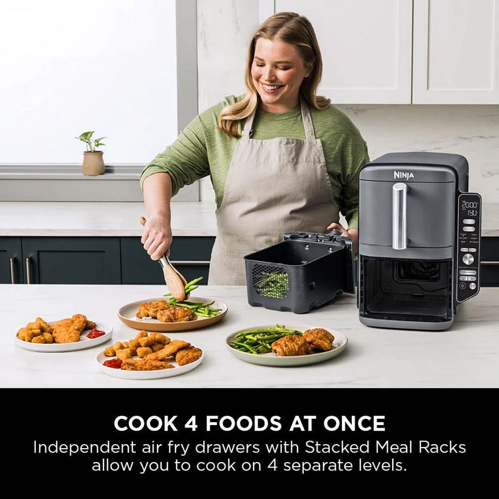 Ninja Double Stack XL 2-Drawer 9.5L Air Fryer Grey SL400UK - Image 6