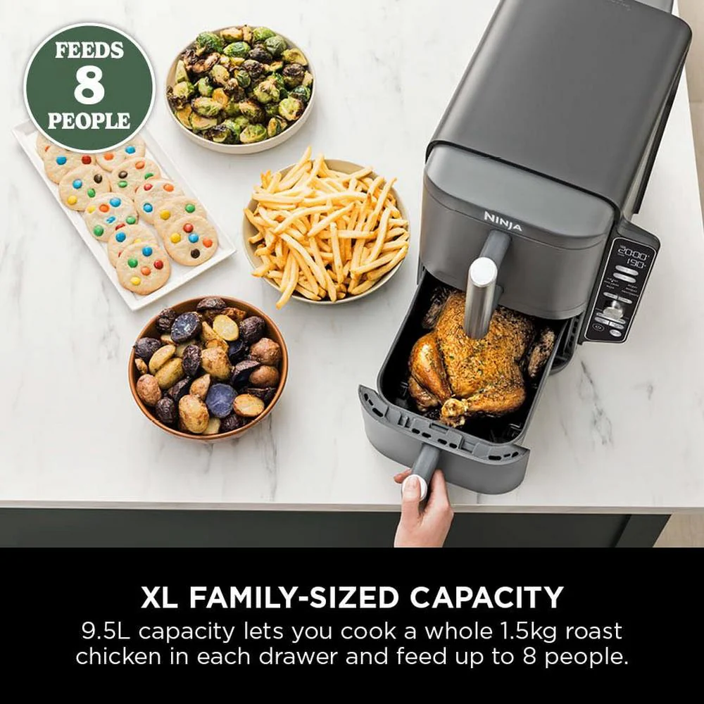 Ninja Double Stack XL 2-Drawer 9.5L Air Fryer Grey SL400UK - Image 7