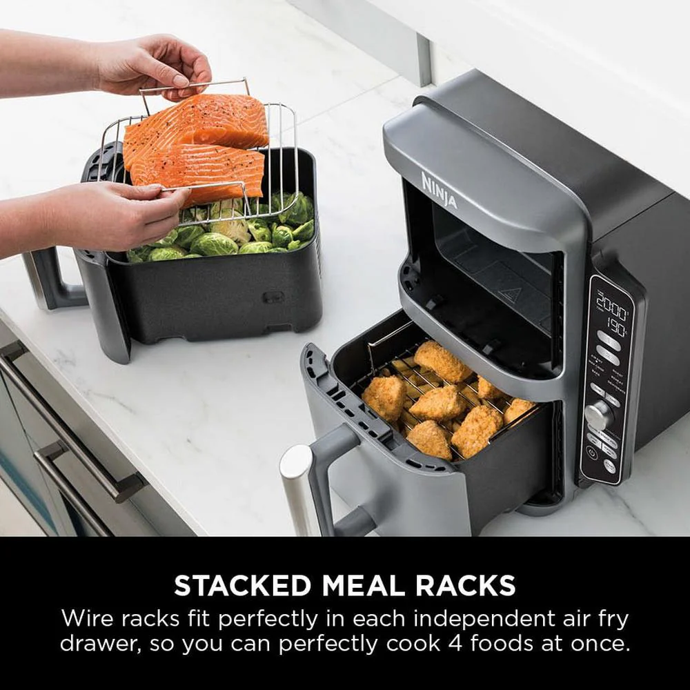 Ninja Double Stack XL 2-Drawer 9.5L Air Fryer Grey SL400UK - Image 8