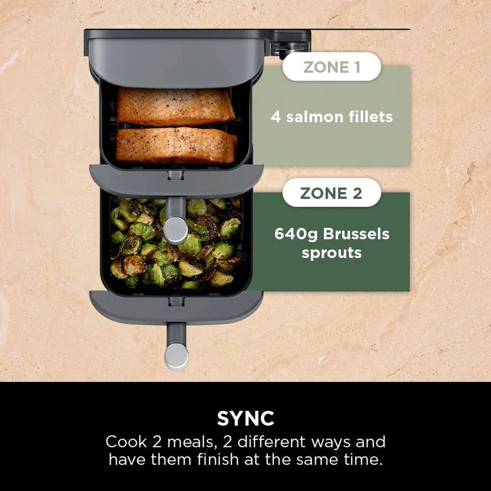 Ninja Double Stack XL 2-Drawer 9.5L Air Fryer Grey SL400UK - Image 9