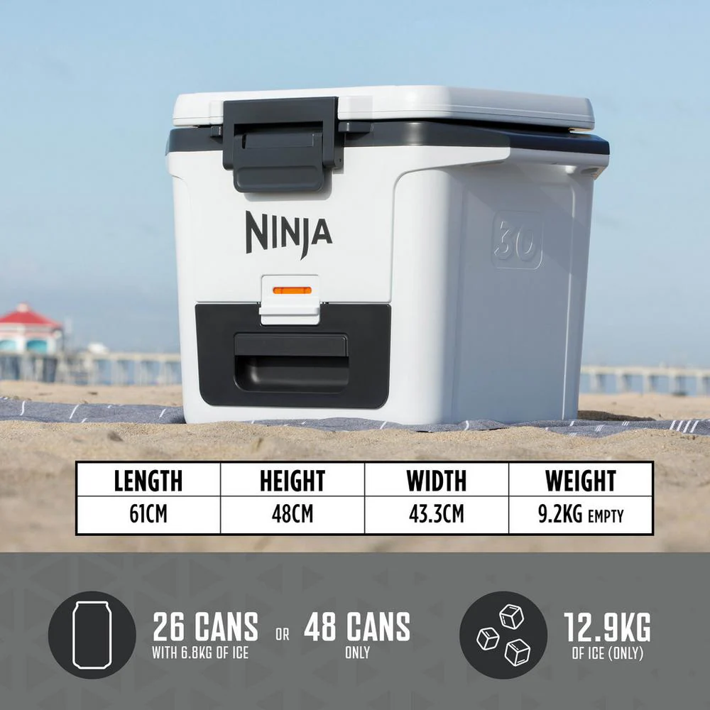 Ninja FB131UKWH FrostVault 30QT 28L Hard Cooler with Dry Zone Cloud White - Image 8