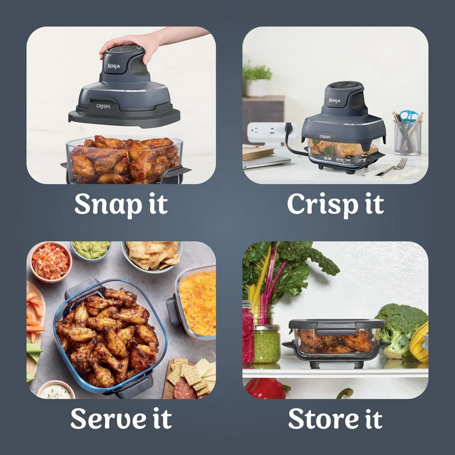 Ninja FN101UKGY CRISPi 4 in 1 Portable Glass Air Fryer Cyber Space - Image 11