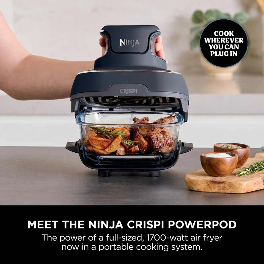 Ninja FN101UKGY CRISPi 4 in 1 Portable Glass Air Fryer Cyber Space - Image 7