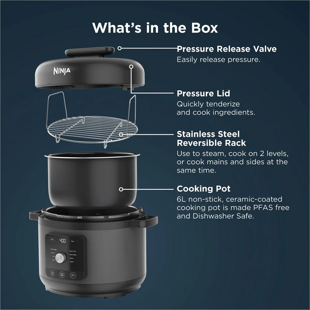 Ninja HyperHeat 6L 9-in-1 Pressure and Rice Cooker PC201UK - Image 13