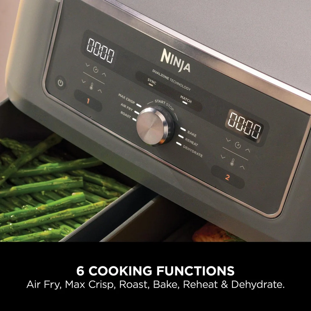 Ninja MAX 6 in 1 Dual Zone Air Fryer DZ400UK 9.5L - Gunmetal Grey - Image 5