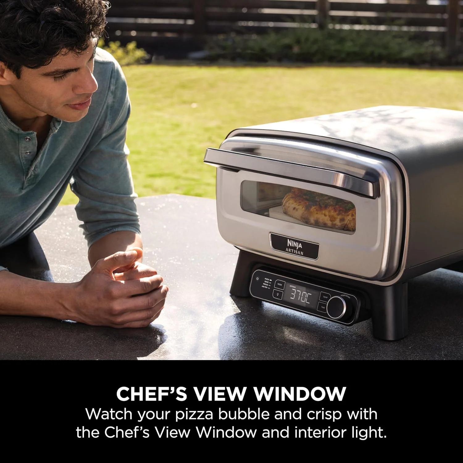 Ninja Artisan MO201UK Electric Outdoor Pizza Oven and Air Fryer - Grey - Image 4