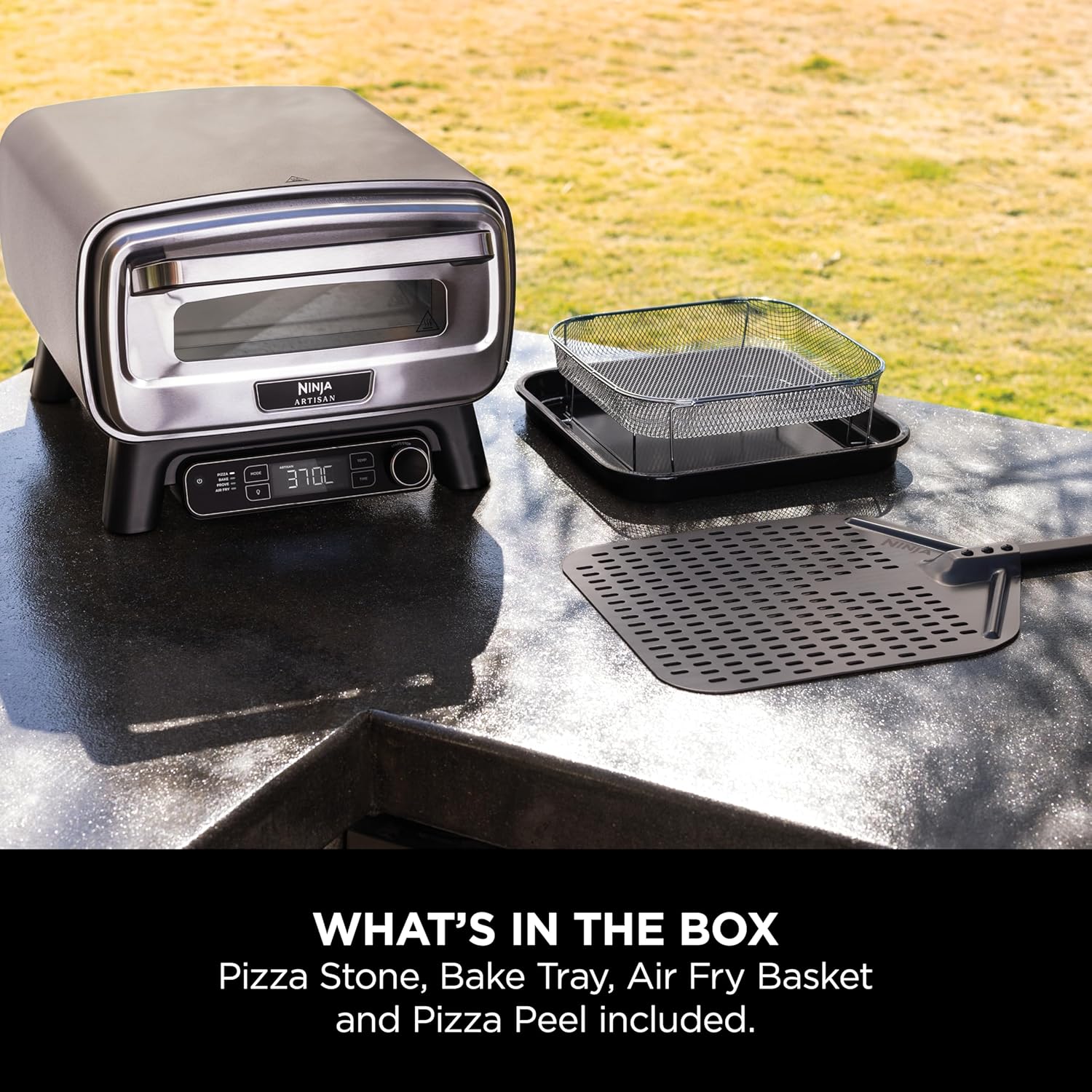 Ninja Artisan MO201UK Electric Outdoor Pizza Oven and Air Fryer - Grey - Image 8