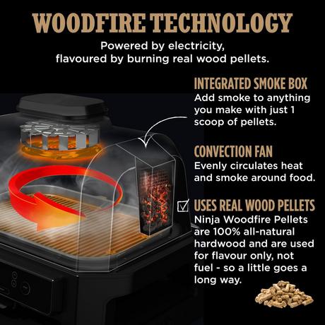 Ninja OG850UK Woodfire Pro XL Electric BBQ Grill & Smoker - Image 11