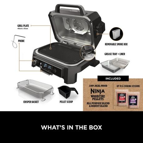Ninja OG850UK Woodfire Pro XL Electric BBQ Grill & Smoker - Image 12