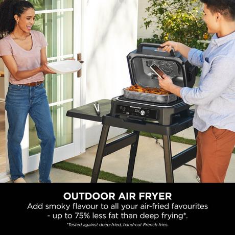 Ninja OG901UK Woodfire Pro Connect XL Electric BBQ Grill & Smoker Blue - Image 4