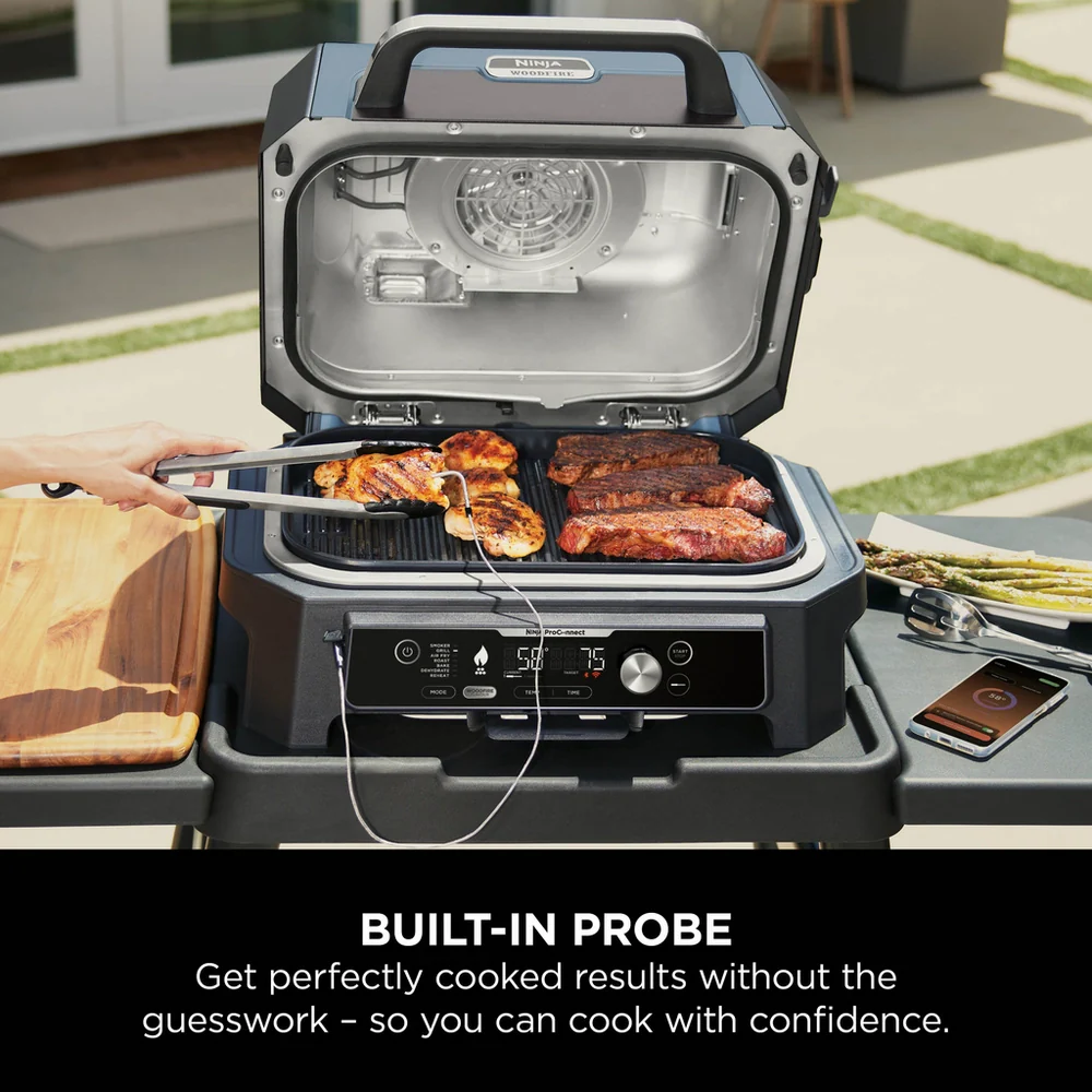 Ninja OG901UK Woodfire Pro Connect XL Electric BBQ Grill & Smoker with Cover and Woodfire Pellets OG901UKCOVKIT - Image 14