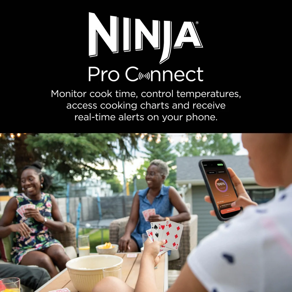 Ninja OG901UK Woodfire Pro Connect XL Electric BBQ Grill & Smoker with Cover and Woodfire Pellets OG901UKCOVKIT - Image 8