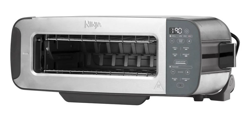 Ninja ST202UK 3-in-1 2 Slice Toaster - Grill and Panini Press - Stainless Steel