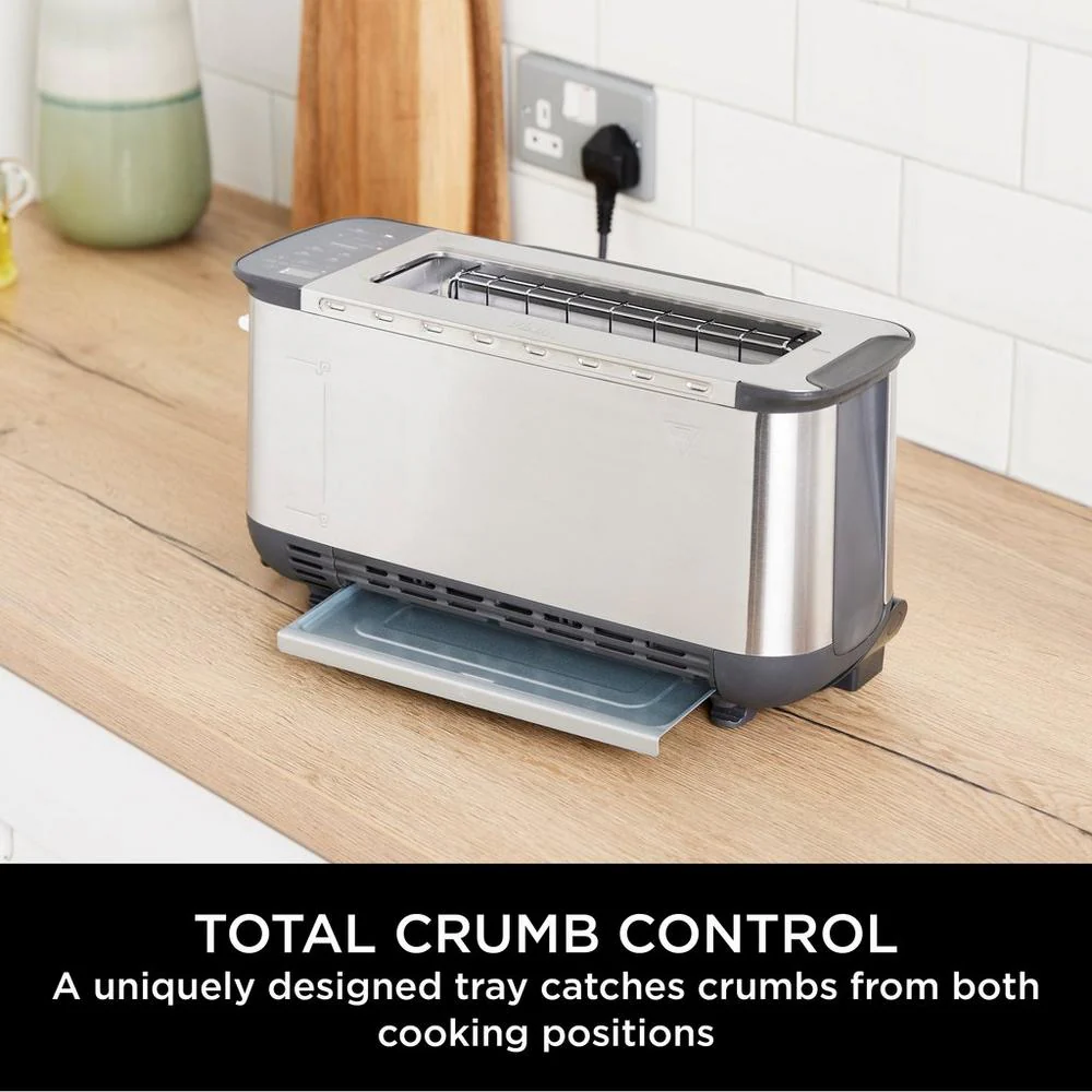 Ninja ST202UK 3-in-1 2 Slice Toaster - Grill and Panini Press - Stainless Steel - Image 8