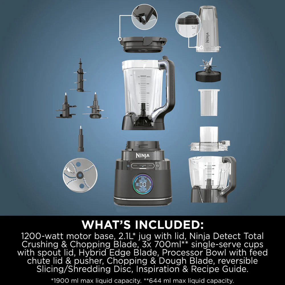 Ninja TB401UK Detect Power Blender and Processor Pro with Blendsense Technology Black - Image 14