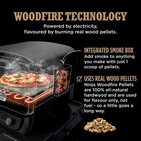 Ninja Woodfire Electric Outdoor Oven Artisan Pizza Maker and BBQ Smoker Terracota OO101UK - Image 13