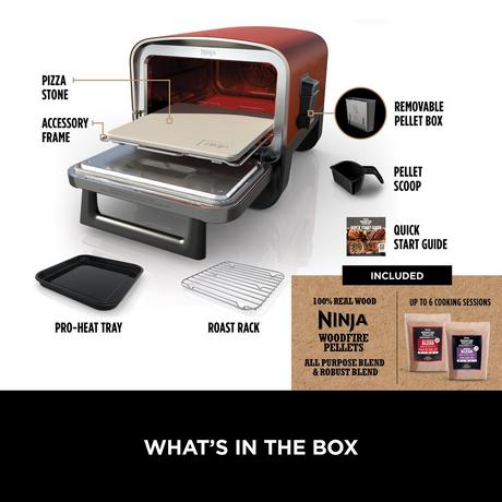 Ninja Woodfire Electric Outdoor Oven Artisan Pizza Maker and BBQ Smoker Terracota OO101UK - Image 14