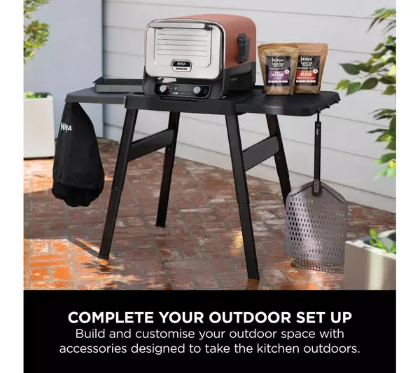 Ninja Woodfire Universal Adjustable Stand and Side Table Black 4718J800EUUK - Image 2