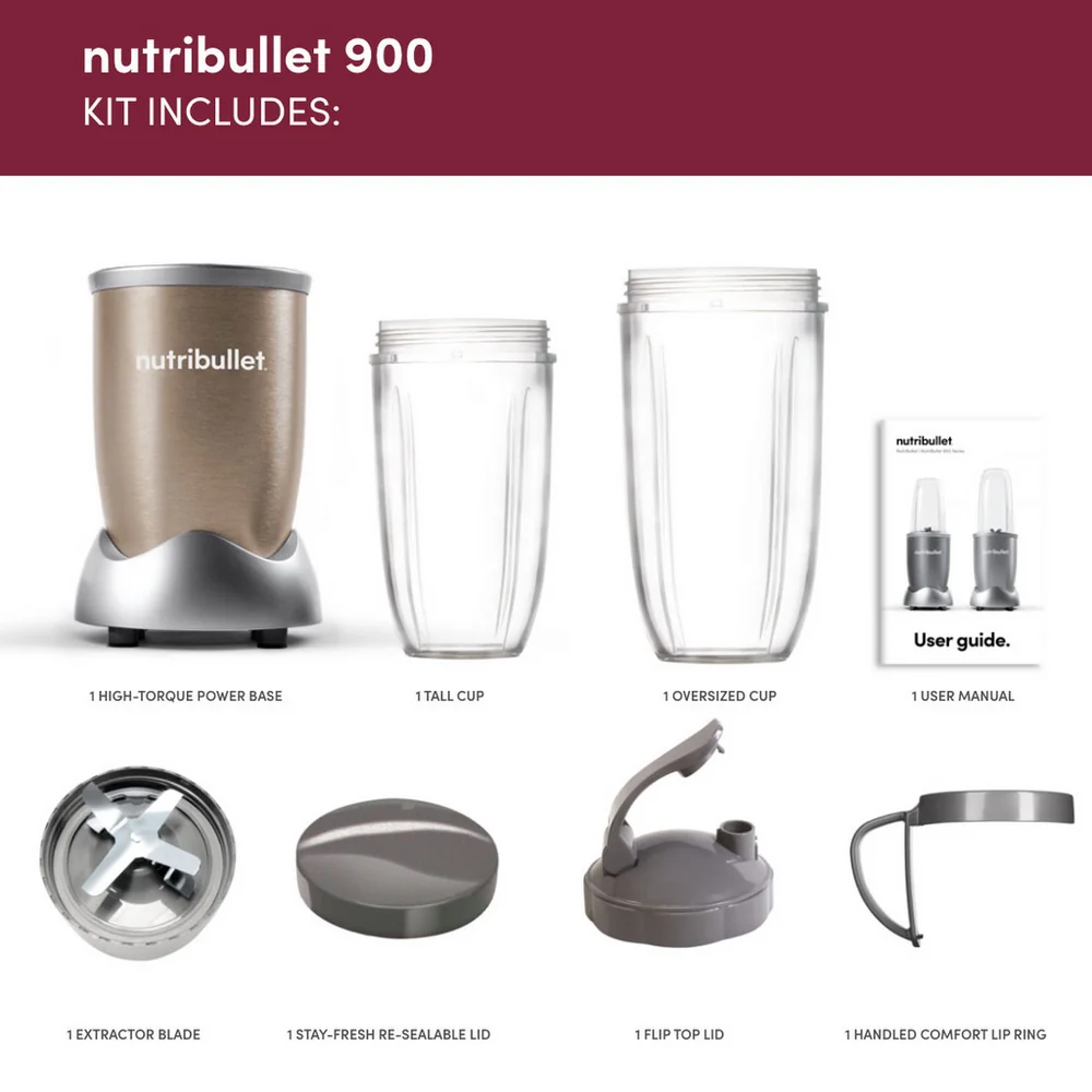 Nutribullet 900 Series Blender NBLP9 - Champagne - Image 3