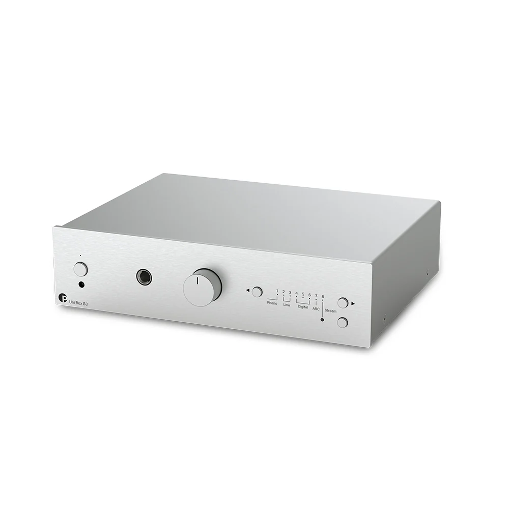 Pro-Ject Uni Box S3 Integrated Streaming Amplifier with Bluetooth and Built In Phono Stage Silver - Image 2