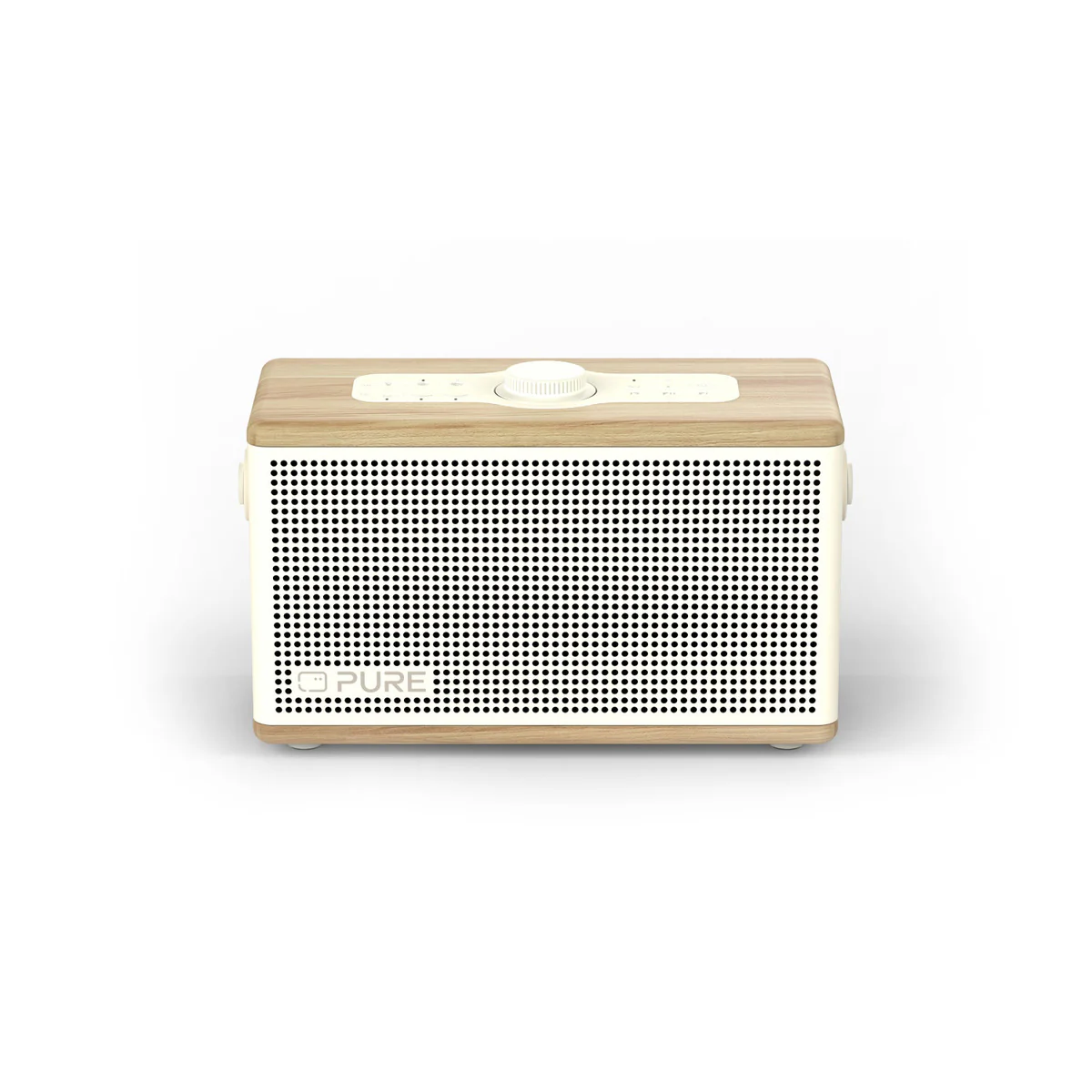 Pure Classic Aura Portable Bluetooth Speaker with Ambient Lighting - Cotton White Oak