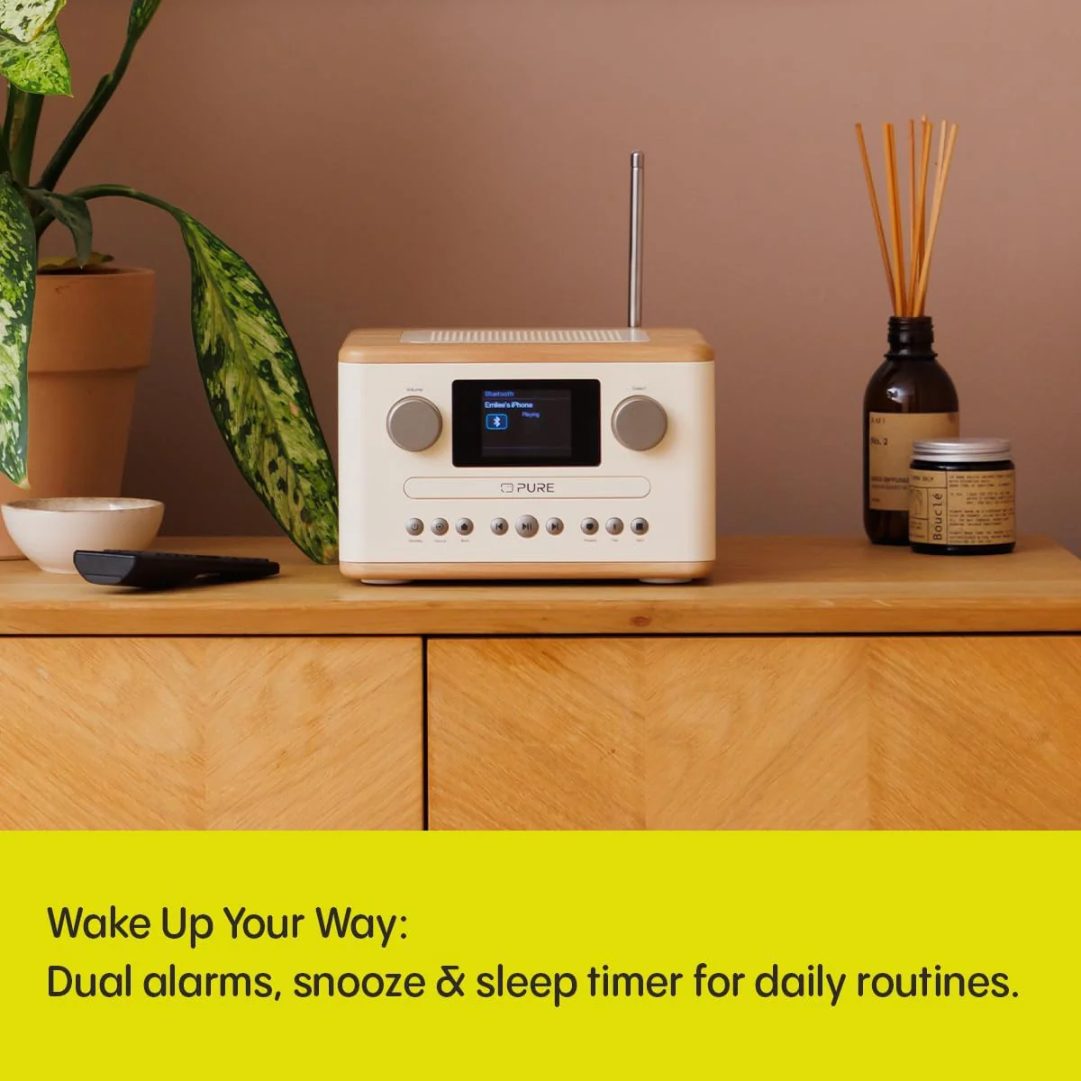 Pure Classic C-D4 DAB DAB+ FM Radio with CD Player and Bluetooth - Cotton White Oak - Image 8