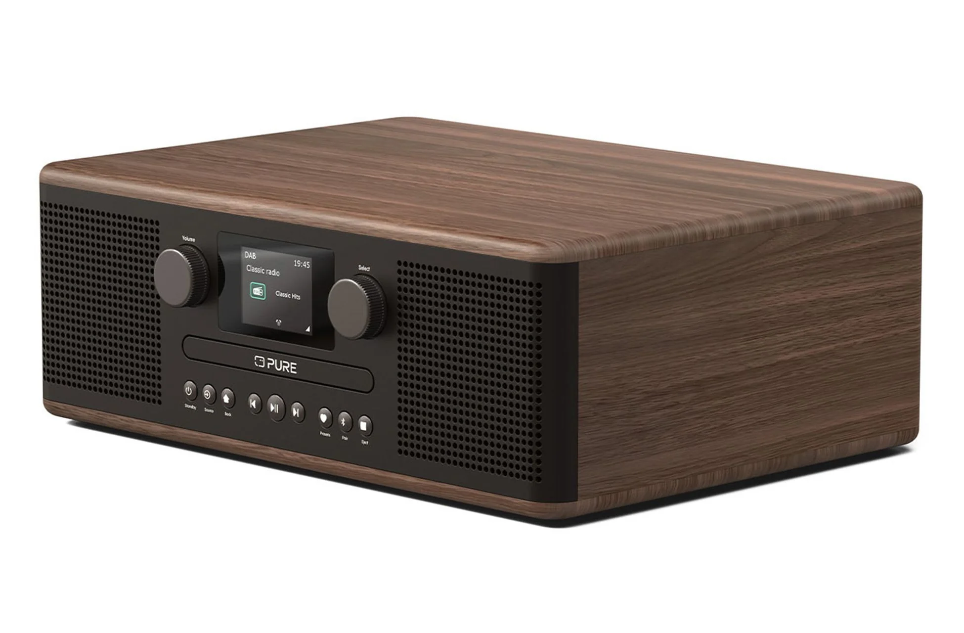 Pure Classic C-D6 DAB+ FM Radio with Bluetooth CD Player Coffee Black - Image 2
